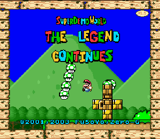 Screenshot Thumbnail / Media File 1 for Super Mario World (USA) [Hack by FuSoYa v1.1] (~Super Demo World - The Legend Continues)